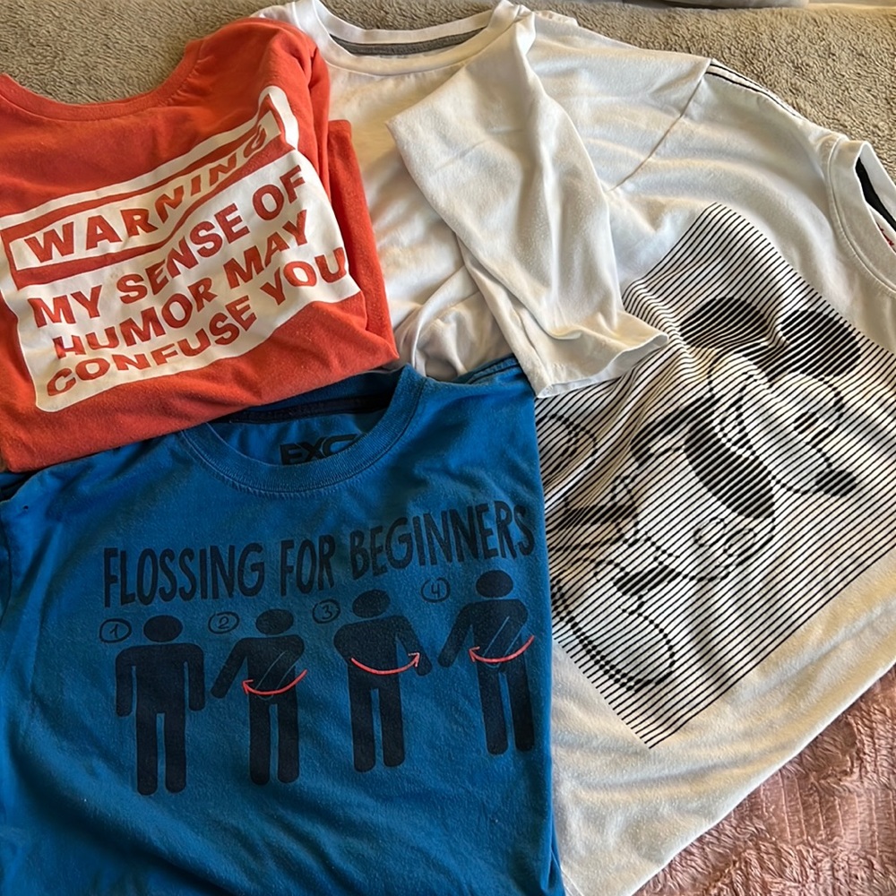 Size 7 Boys graphic long sleeved shirts